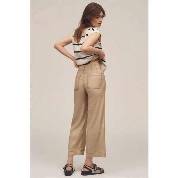 Anthropologie maeve the Colette wide leg linen pant size 30 NWT - Picture 2 of 6